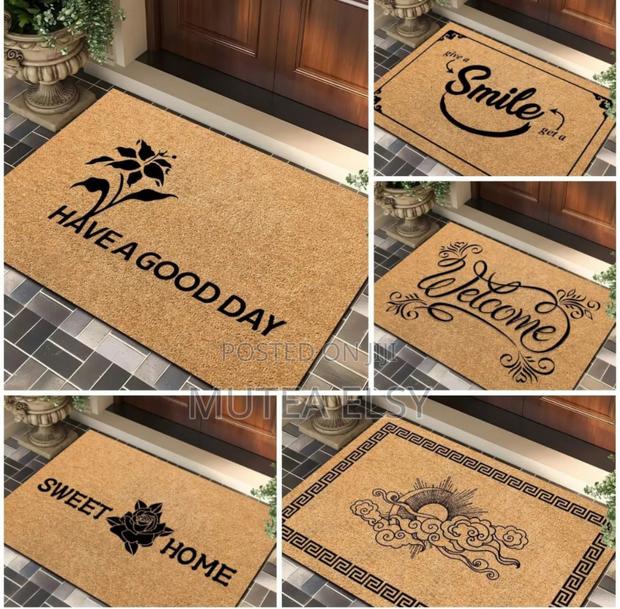 Beige Rubber Bottom Entry Door Mat - main view