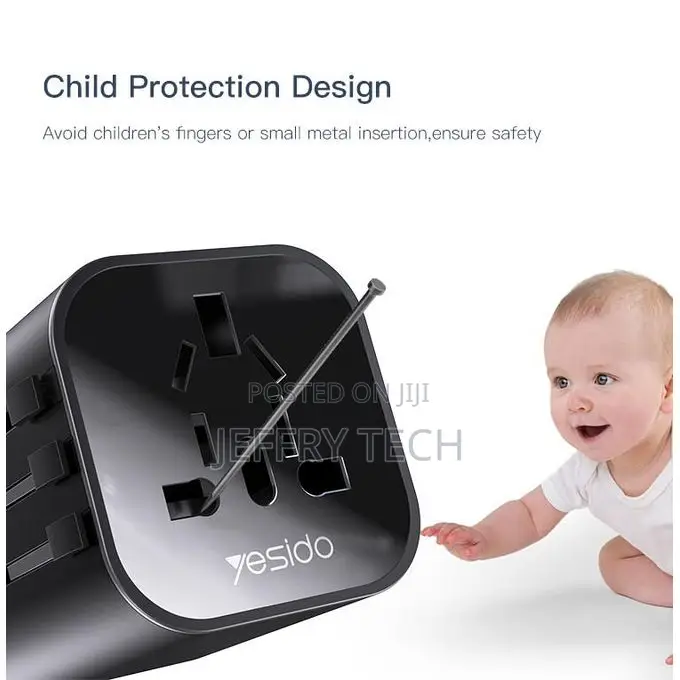 Yesido Universal 4-Port Usb Adapter and Type-C Charge _ Mc09