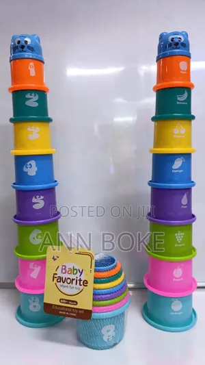  Multicolored Stacking Cups.
 Developmental Learning-