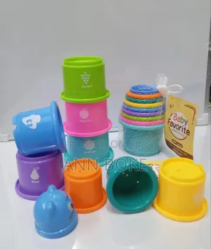  Multicolored Stacking Cups.
 Developmental Learning-