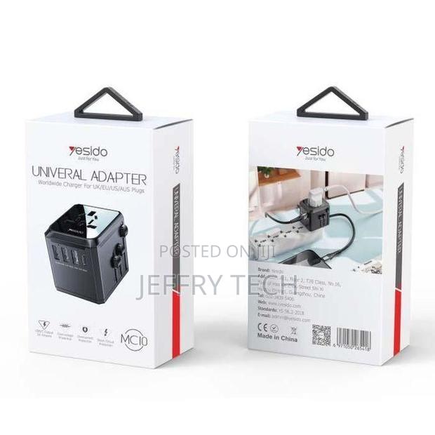 Yesido Universal Adapter With 3 Usb and Type-C Ports, Mc10 - thumbnail 6