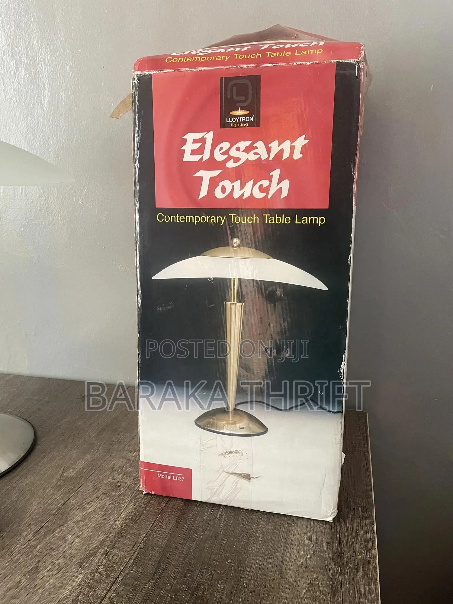 Elegant Touch Vintage Table Lamp With Glass Shade And Chrome