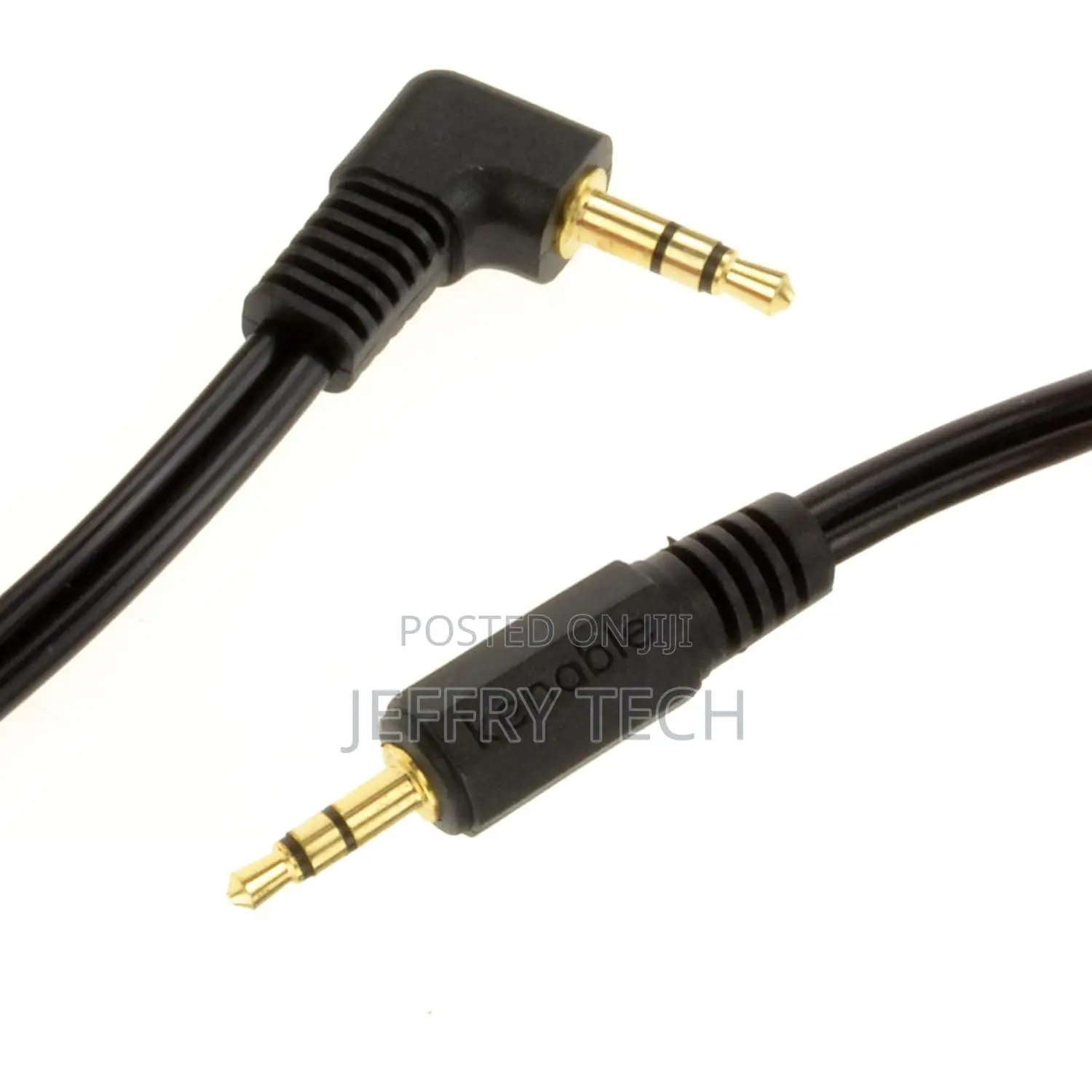 3.5mm Right Angle Male Jack to Jack Stereo Audio Cable 1m