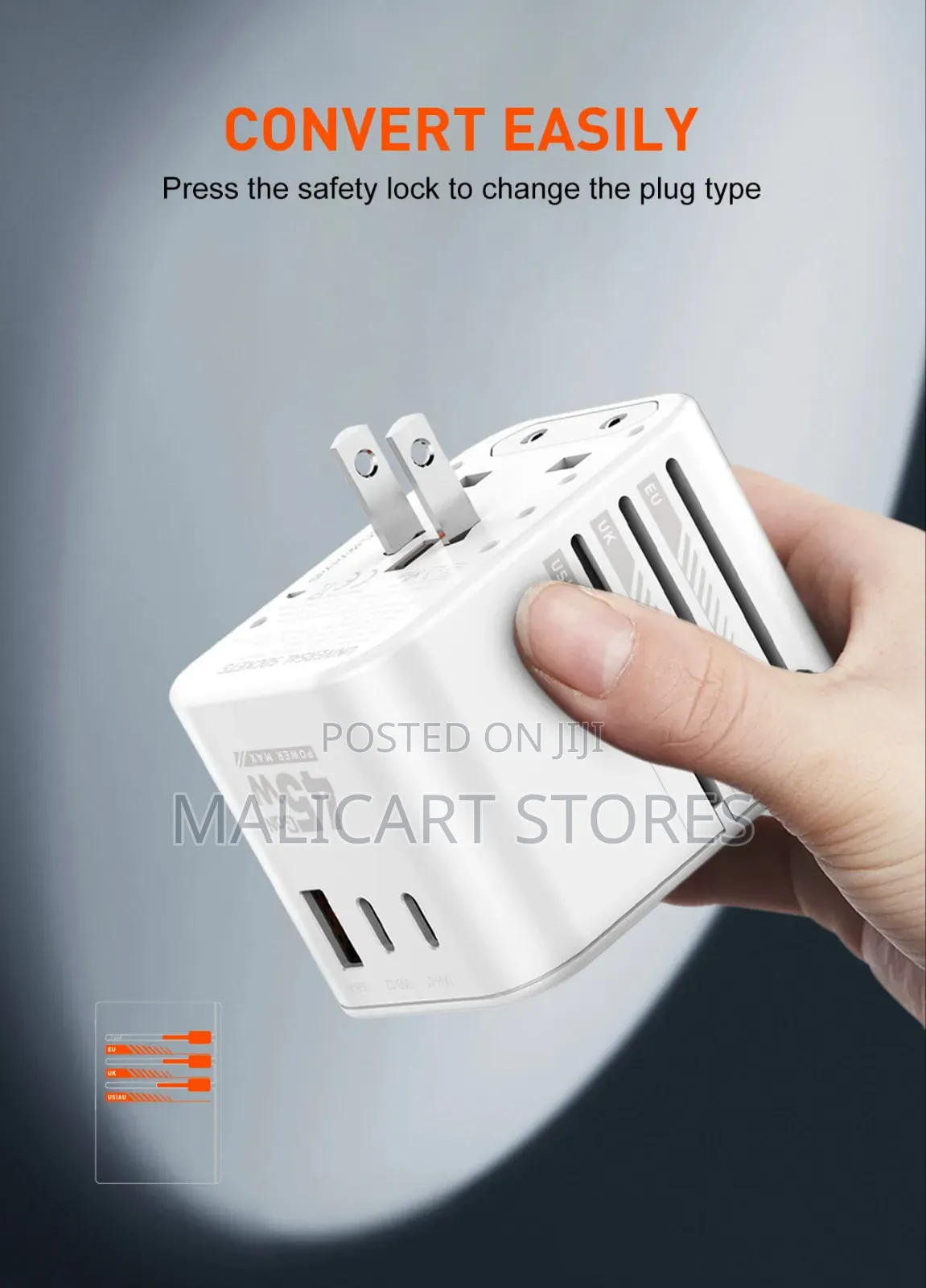 Ldnio Z8 45w Universal Gan Wall Plug Travel Adapter