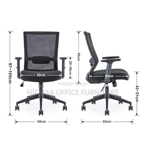 Flexible Ergonomic Back Mesh Black Office Chair