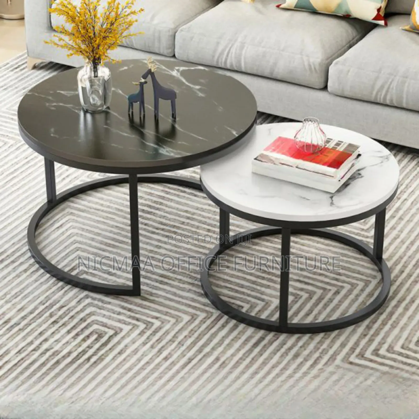 Luna Duo Round Nesting Coffee Table Set
