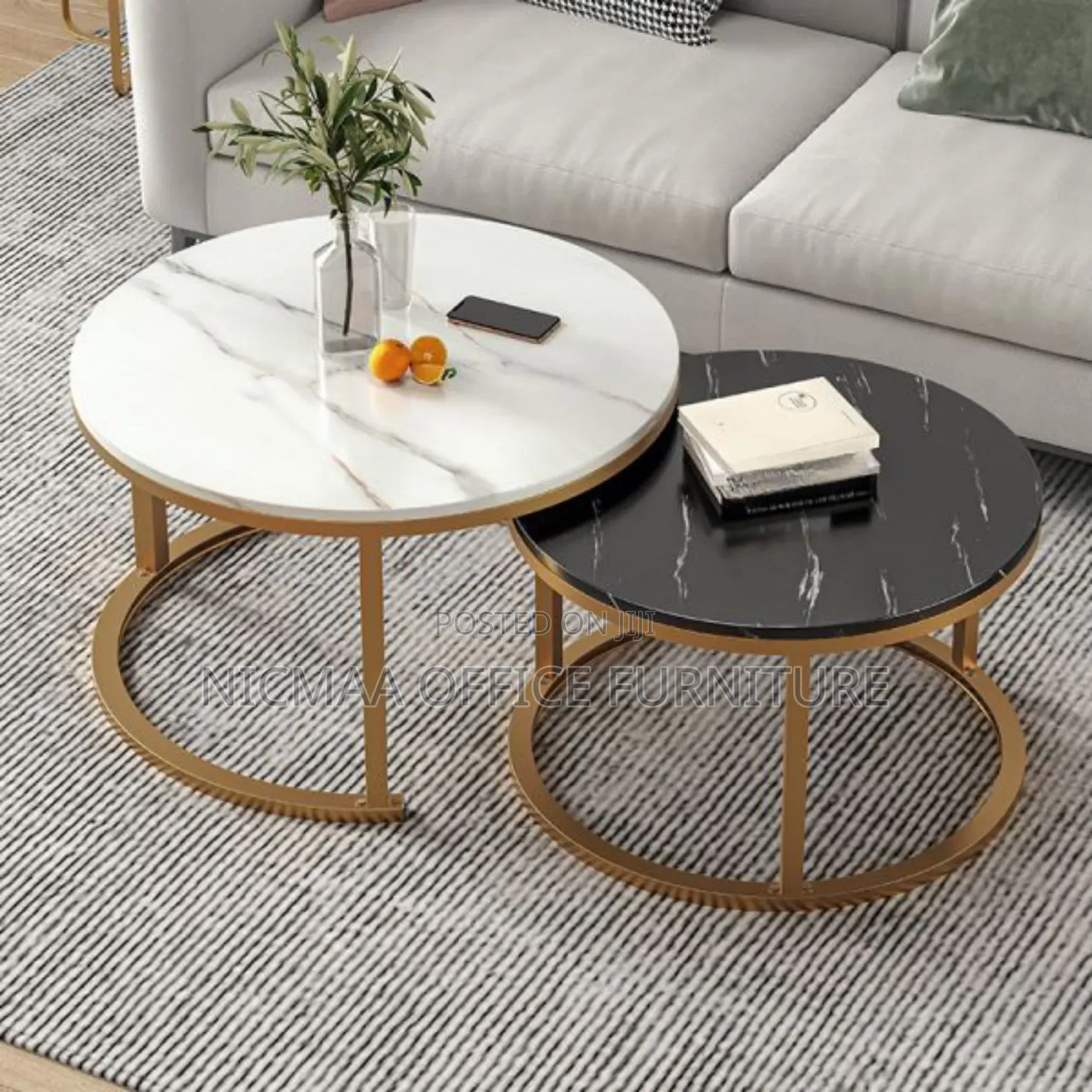 Luna Duo Round Nesting Coffee Table Set