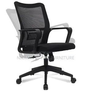 Black Meshpro Comfort Visitor Chair With Arms