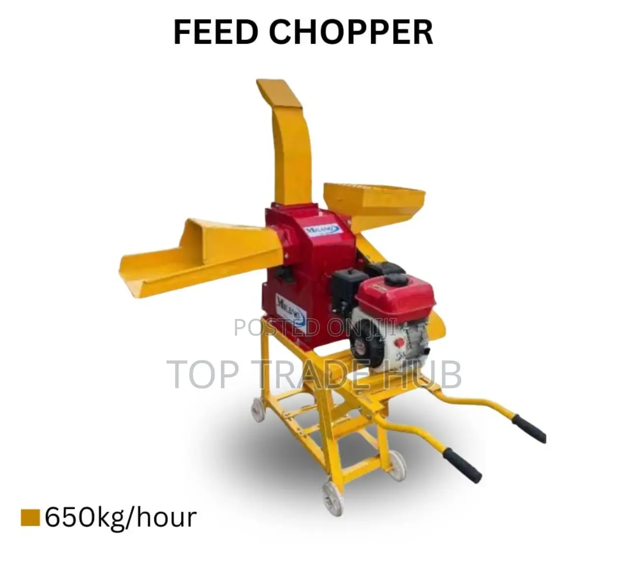 Milano Animal Feed Chopper 650kg/Hr With 8.5hp Petrol Engine