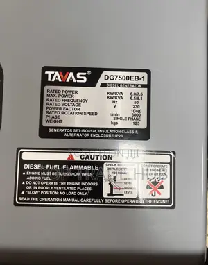 Robust Tavas Air Cooled Diesel Generator 10kva Single Phase