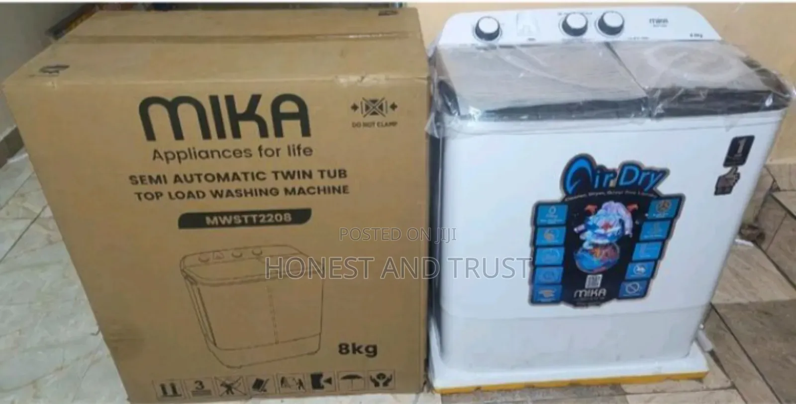 Mika 8kg Twin Tub Washing Machine