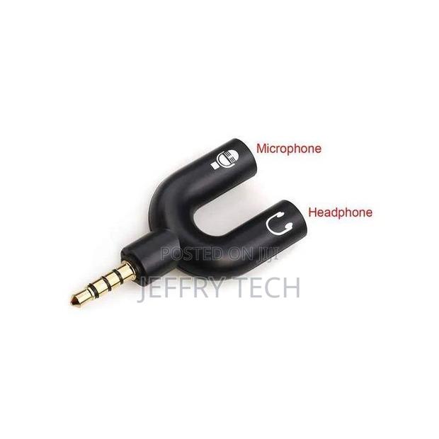 3.5mm Jack Audio Splitter Dual Headphone Microphone Y Separa