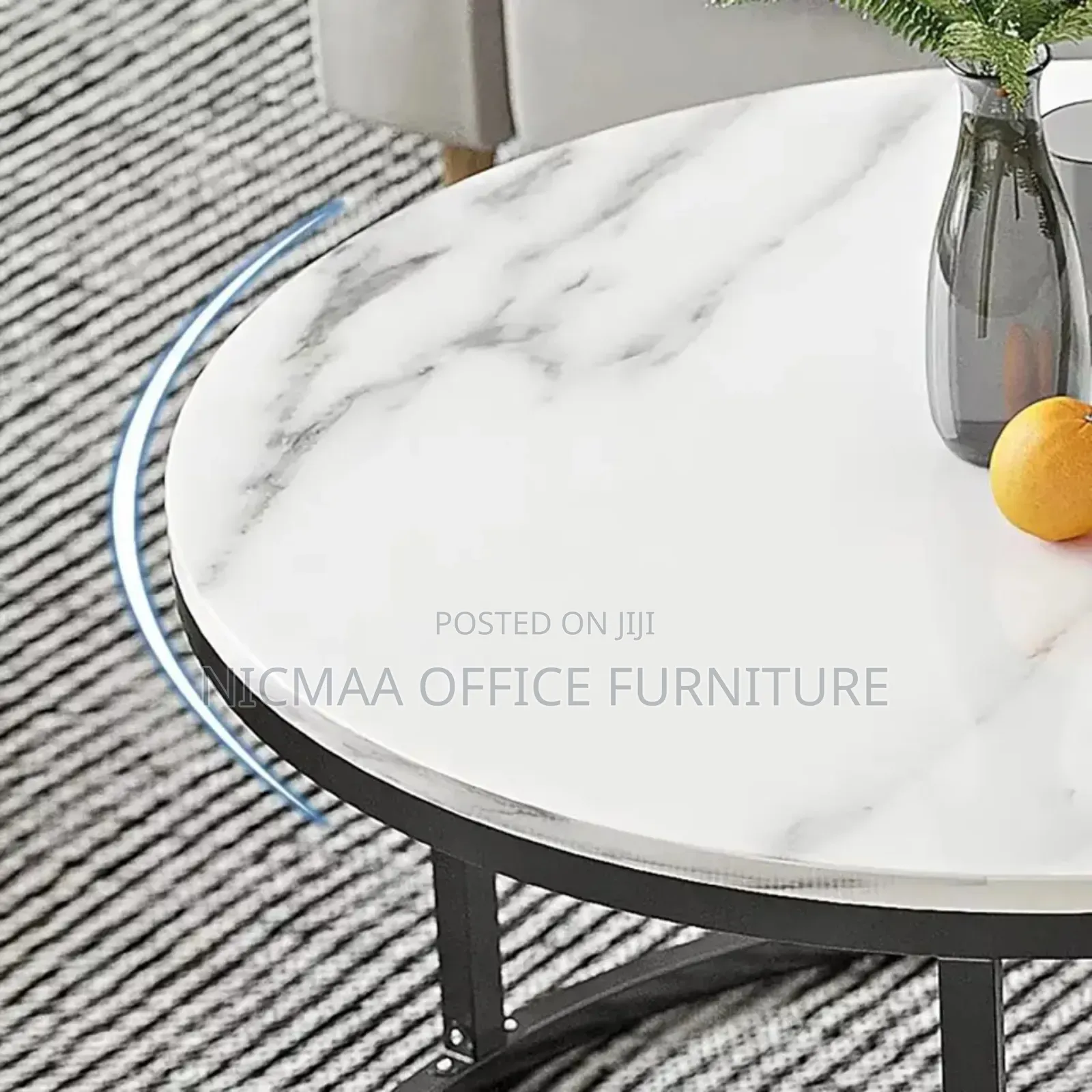 Aurora Nesting Marble Coffee Table Set With Golden Legs