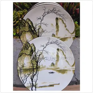 Set of 6pcs White Tree Plates