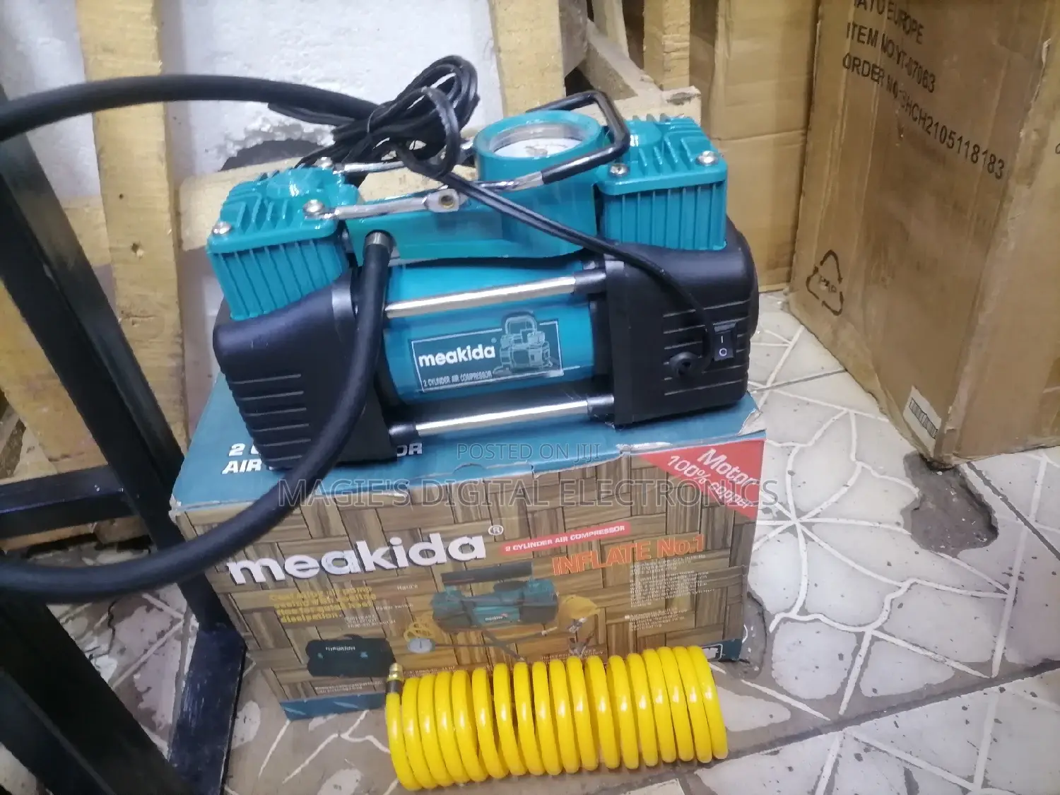 Super Excellent Meakida 2 Cylinder Air Compressor