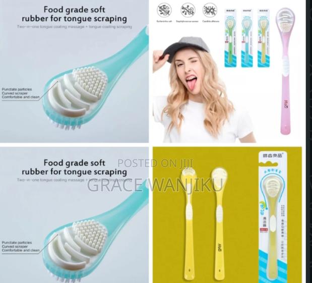 *Double Sided Silicone Tongue Cleaner