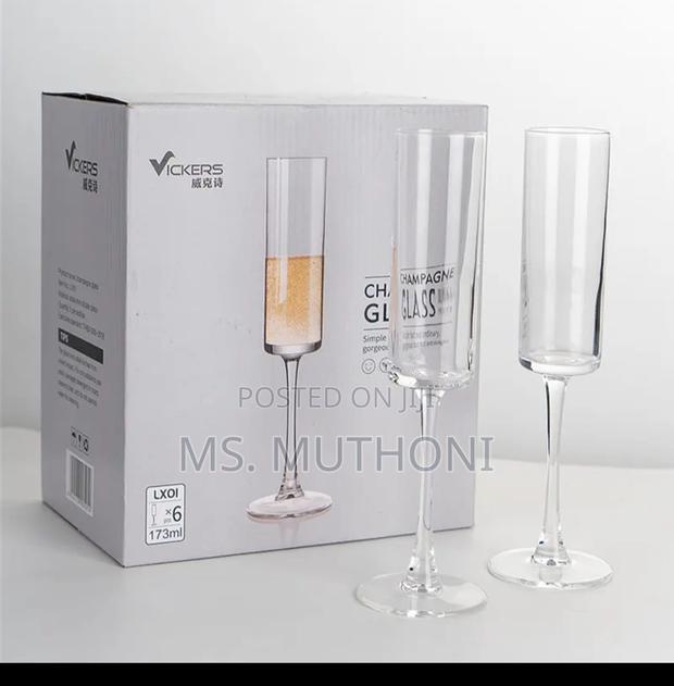 6 PCS *175ml Long Stem Champagne/Flute Glasses - thumbnail 3