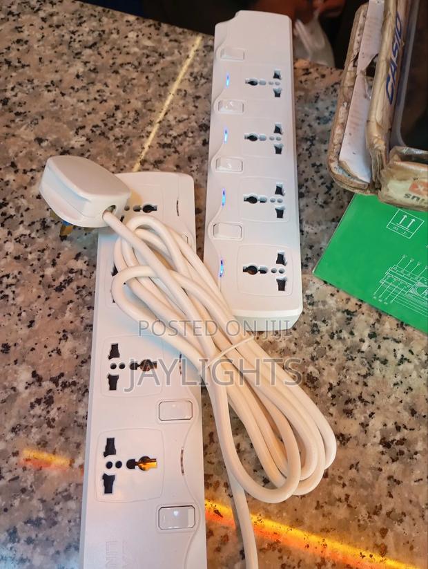 4-Way Power Extension Strip With Individual Switches