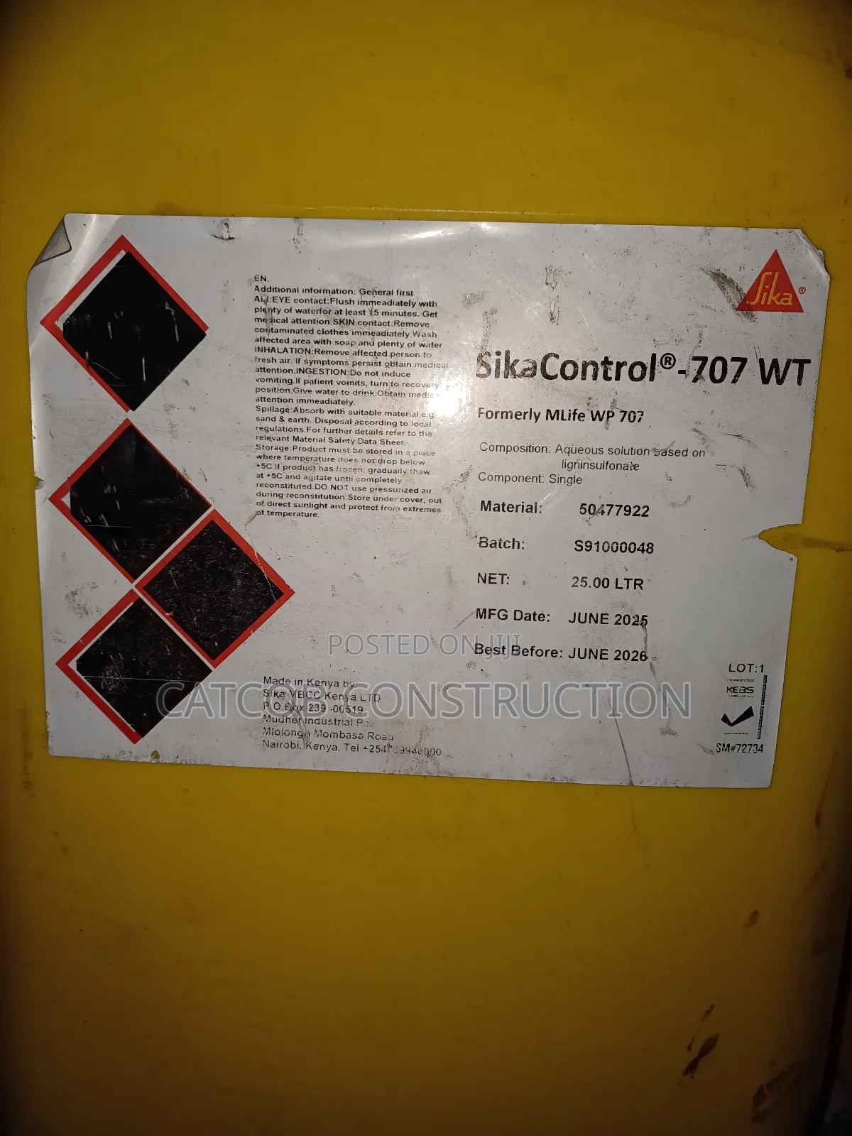 Sika Control 707 Liquid Admixture