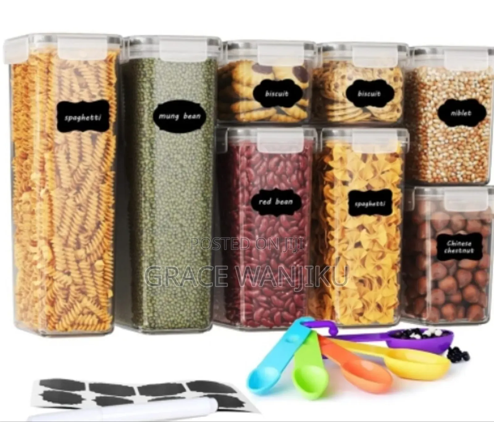 *8pcs Food/Pantry Storage Containers