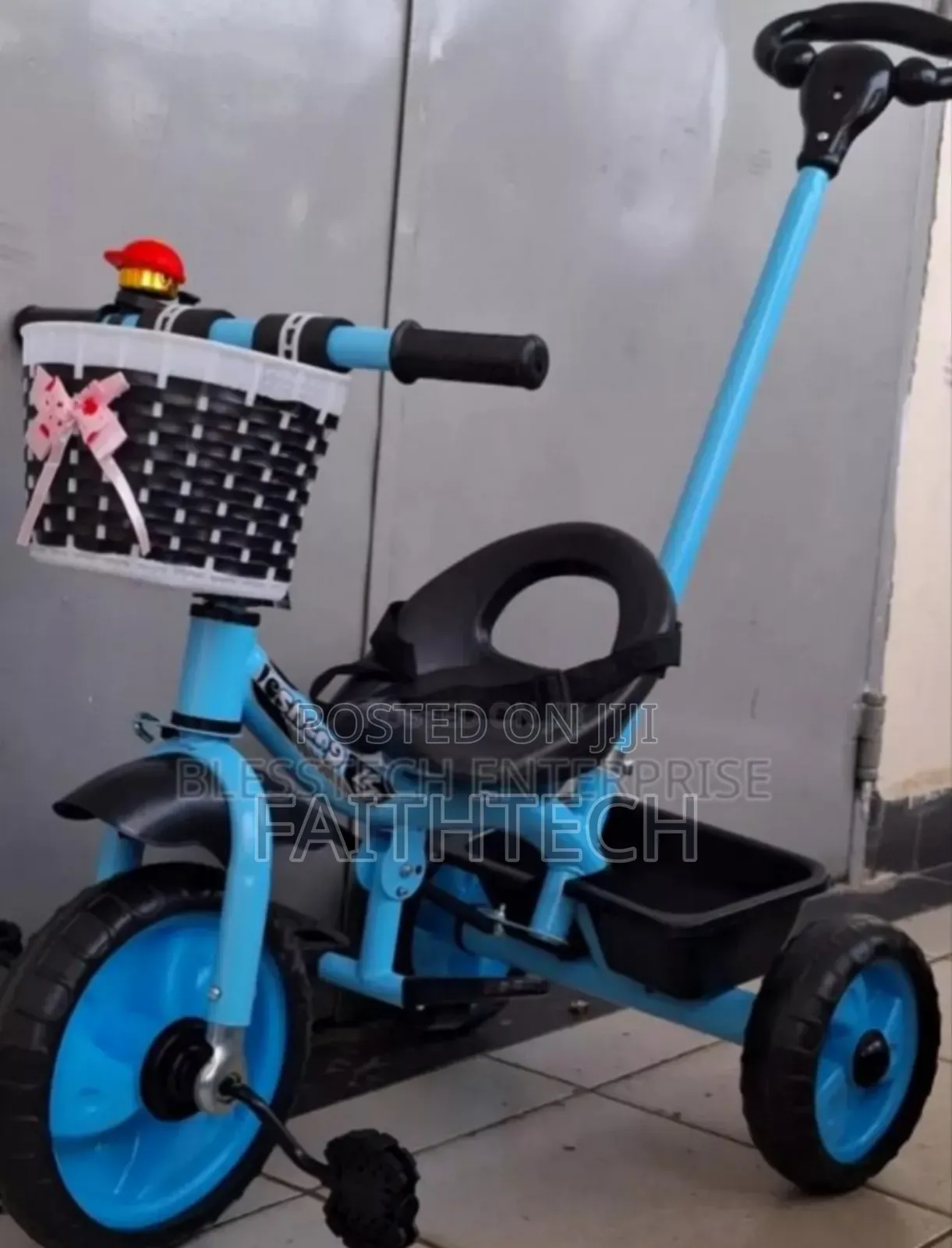Tricycle With Push Handle