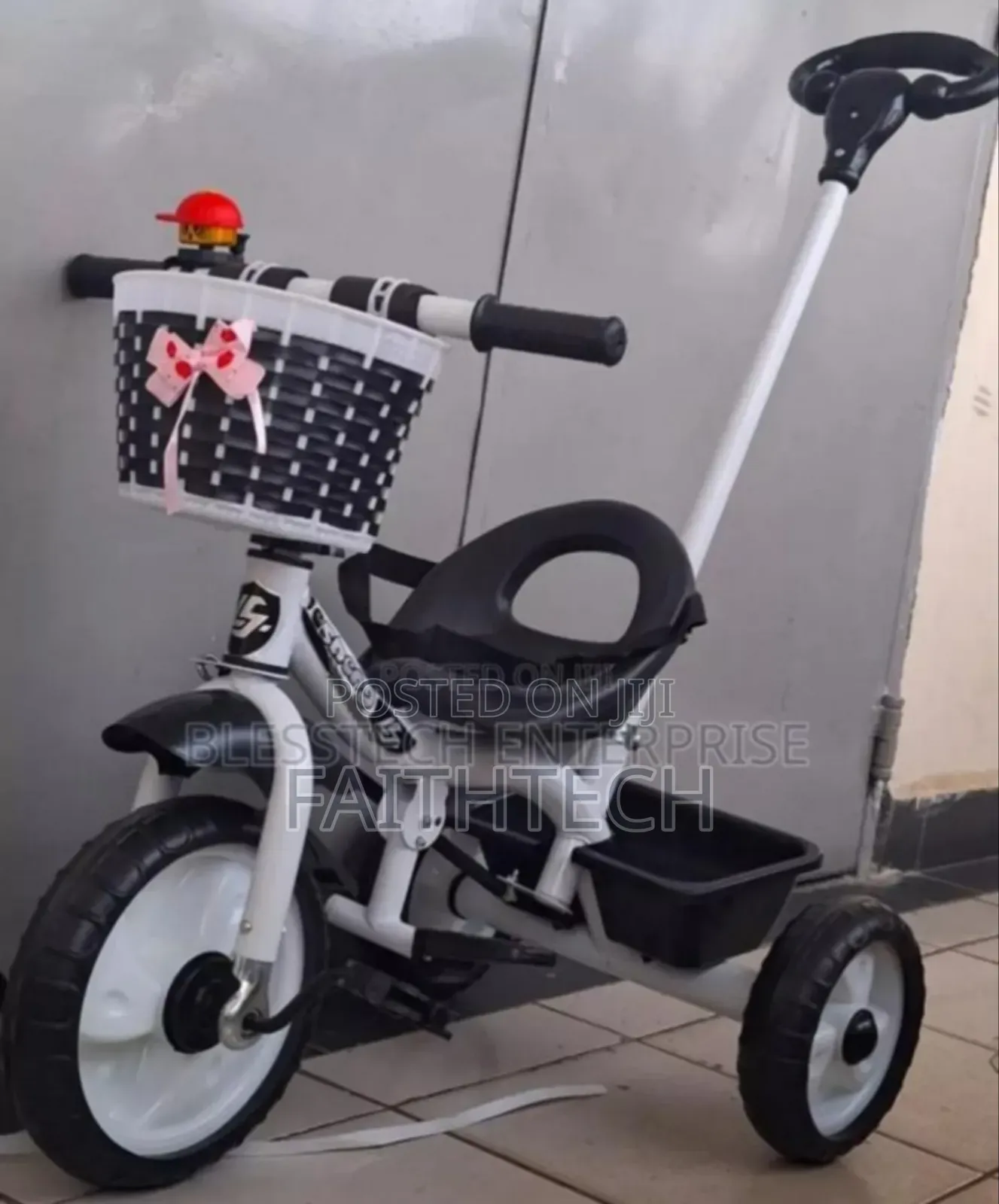Tricycle With Push Handle