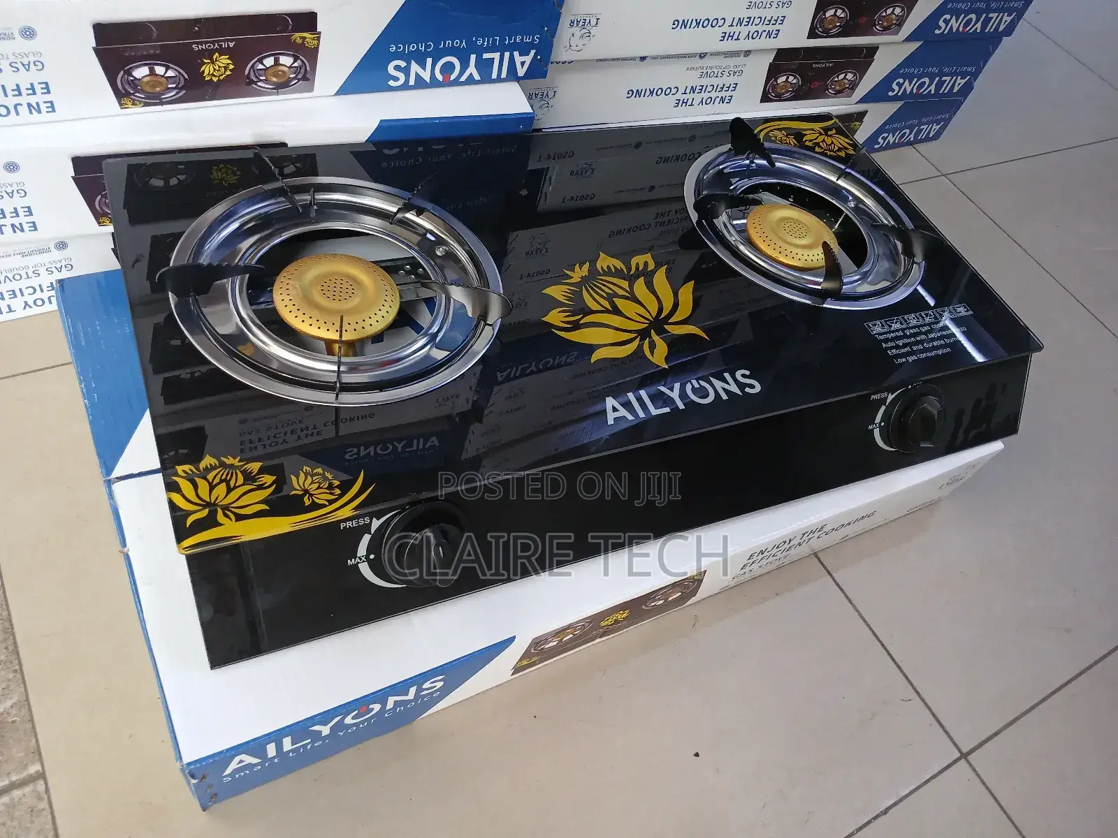 Ailyons 2 Burners Glass Table Top