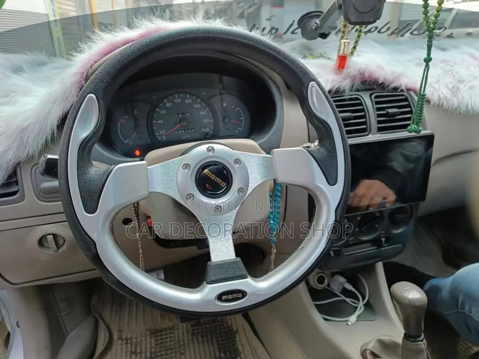 Toyota Car Replaced With Momo Sport Grey Steering Cover