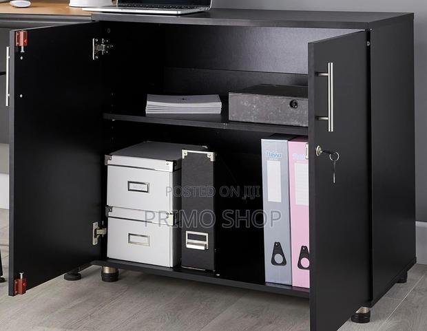 Office Cabinet; Classic Twin-Door Credenza Storage Cabinet - thumbnail 6
