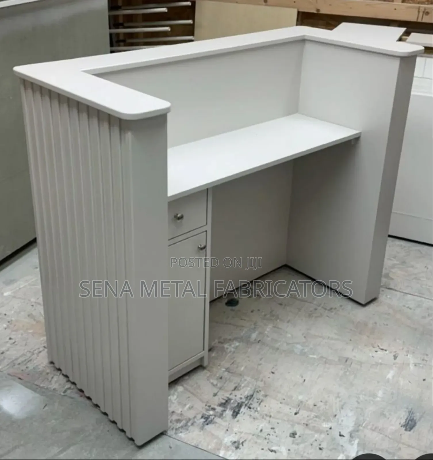 Grey Reception Desk for Salon or Office
