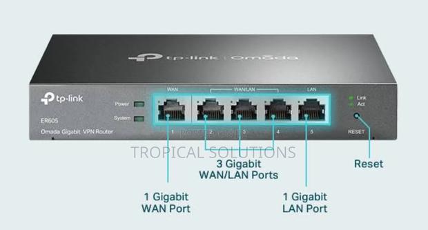 Tp-Link Omada Gigabit VPN Gateway Tl-Er605 - thumbnail 2