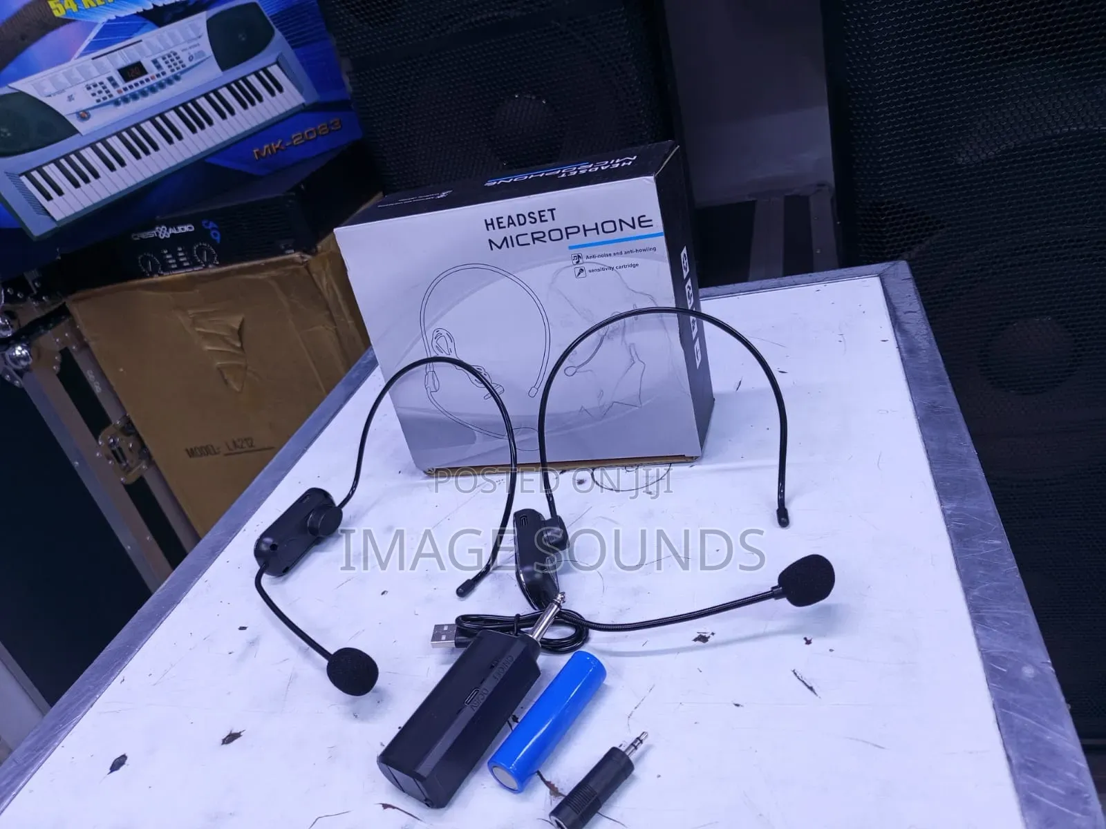 Headset Mic Double With Portable Receiver
