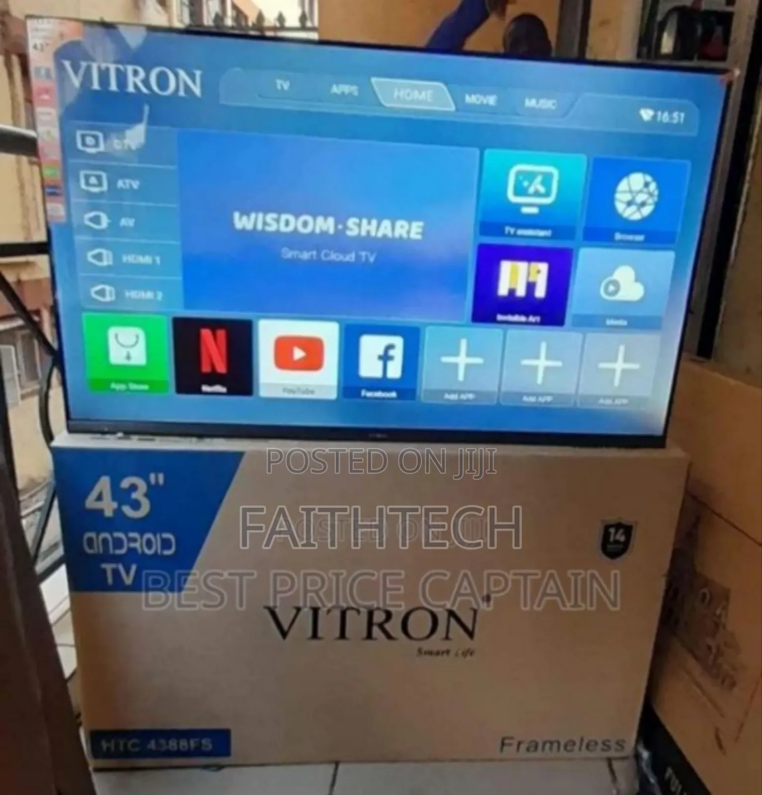 Vitron 43inches Smart Tv Android