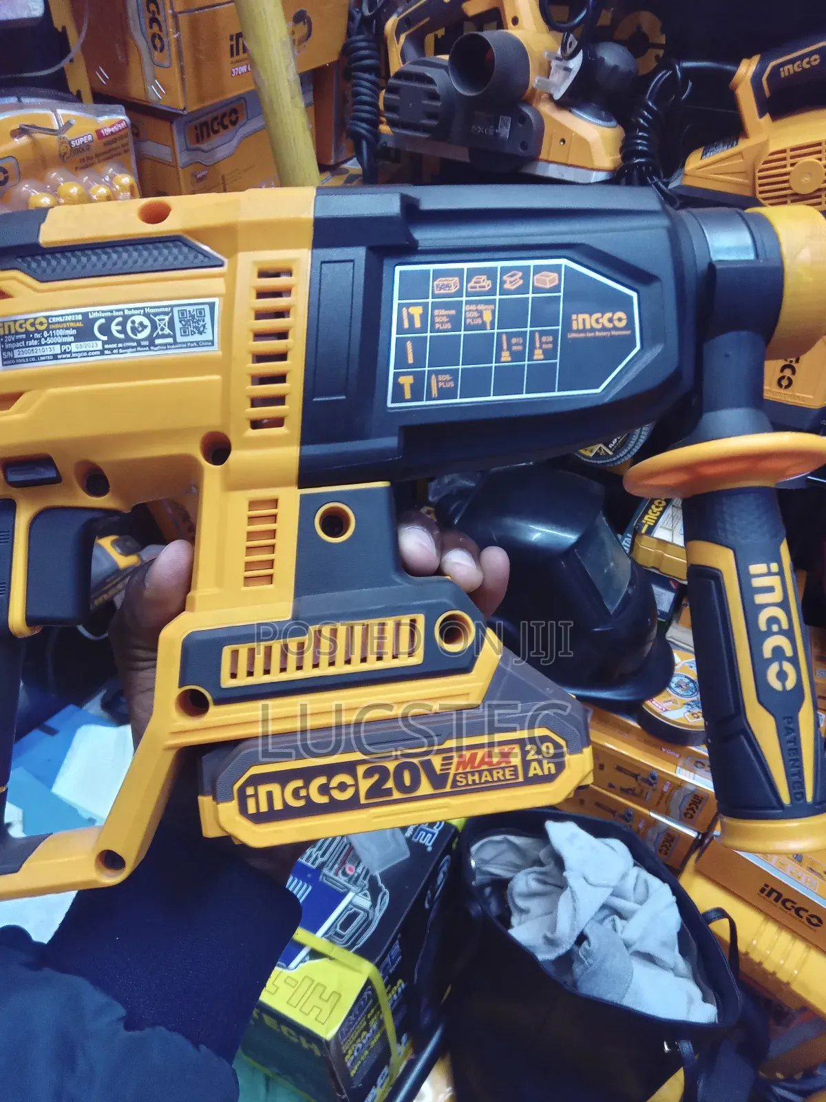 Ingco 20v Lithium-ion Rotary Hammer.