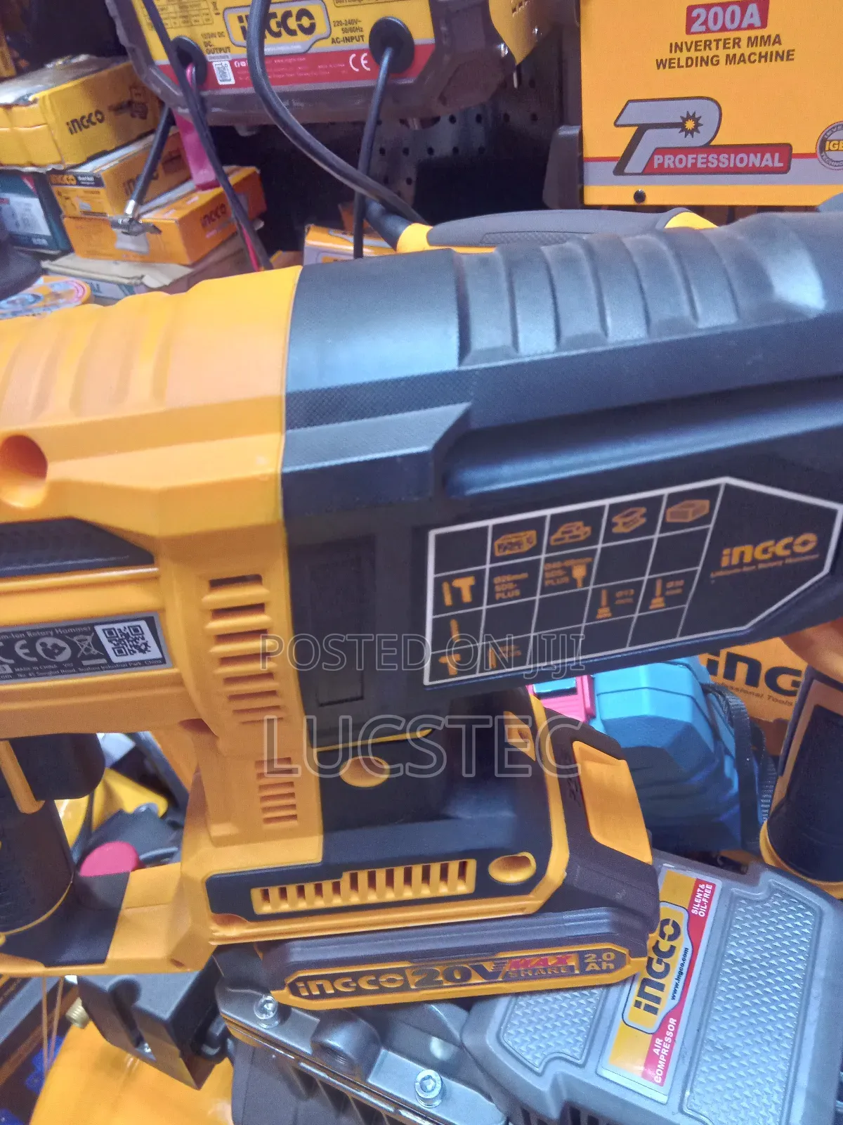 Ingco 20v Lithium-ion Rotary Hammer.
