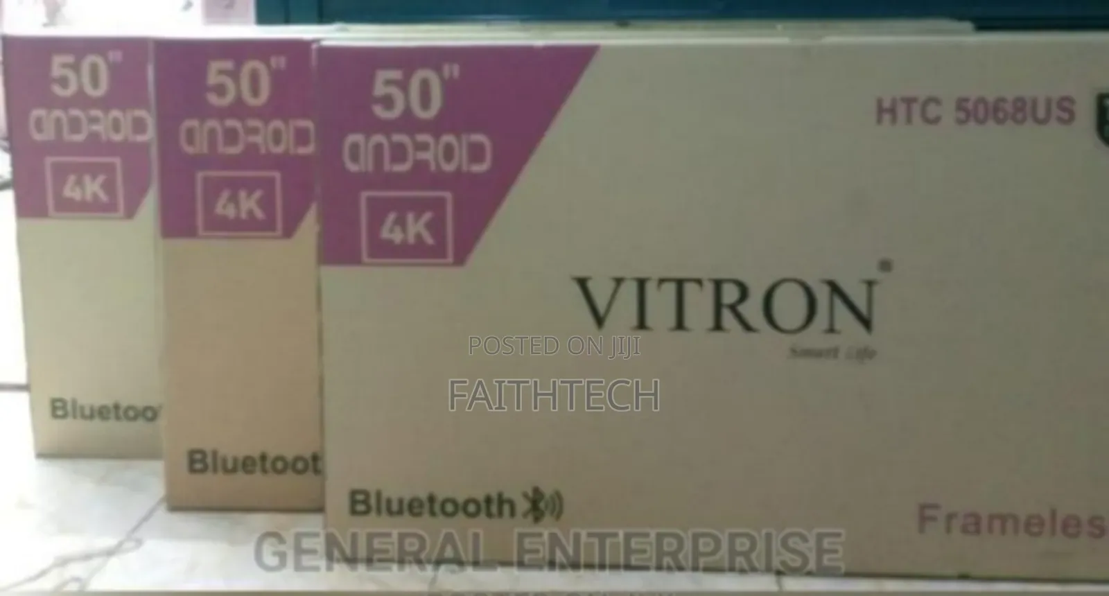 Vitron 50inches Smart Android Frameless Tv