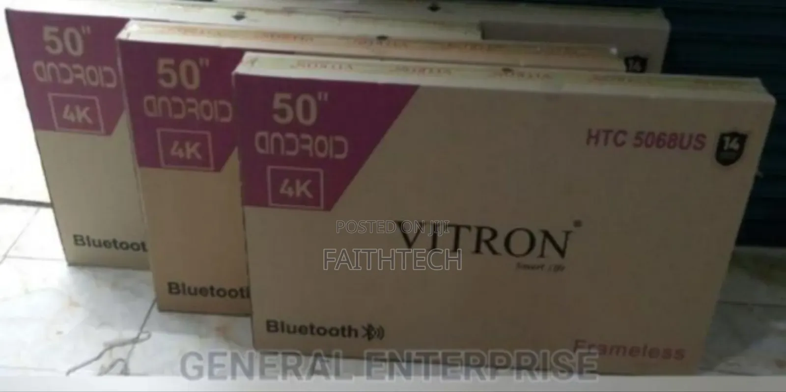 Vitron 50inches Smart Android Frameless Tv