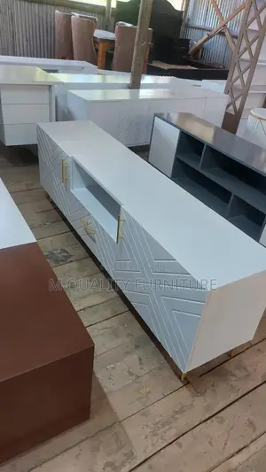 White Modernized Tv Stand
