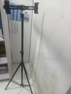 Tripod Stand With Two Phone Holders