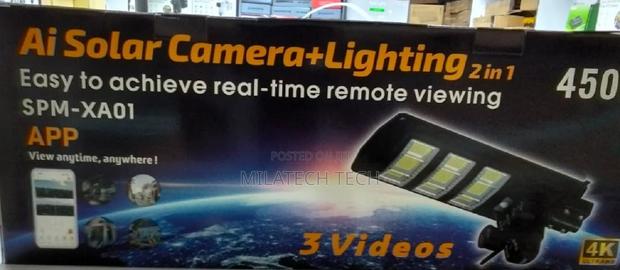 Lighting 2 in 1 V380pro + Ai Solar Camera + Security Camera