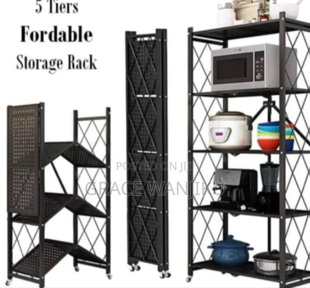 5tier Foldable Kitchen Storage Rack - main view