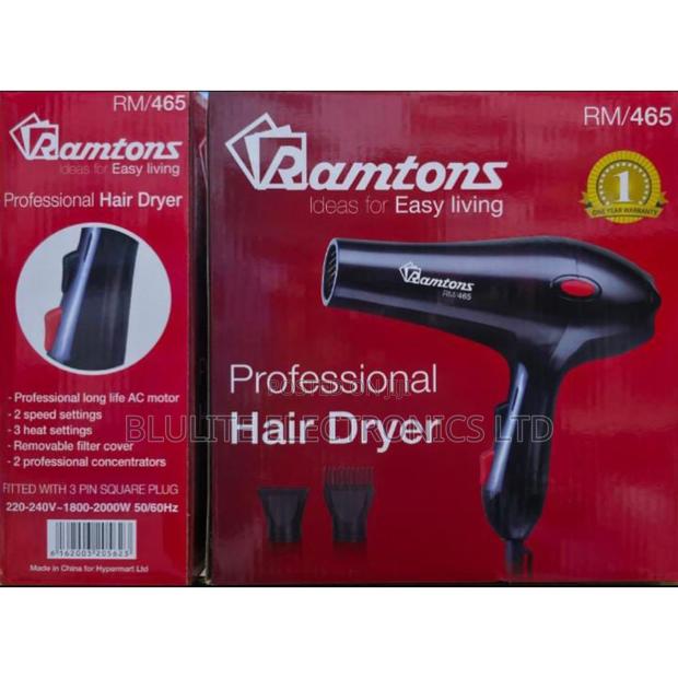 Ramtons Black Hair Dryer- Rm/465 - main view