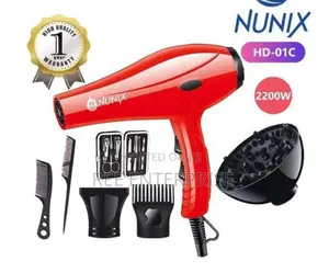 Nunix Hd-01c Blow Dry Hair Dryer With Accessories