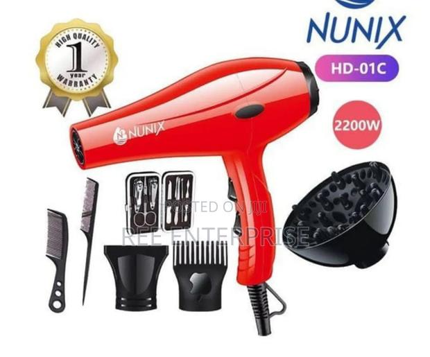 Nunix Hd-01c Blow Dry Hair Dryer With Accessories