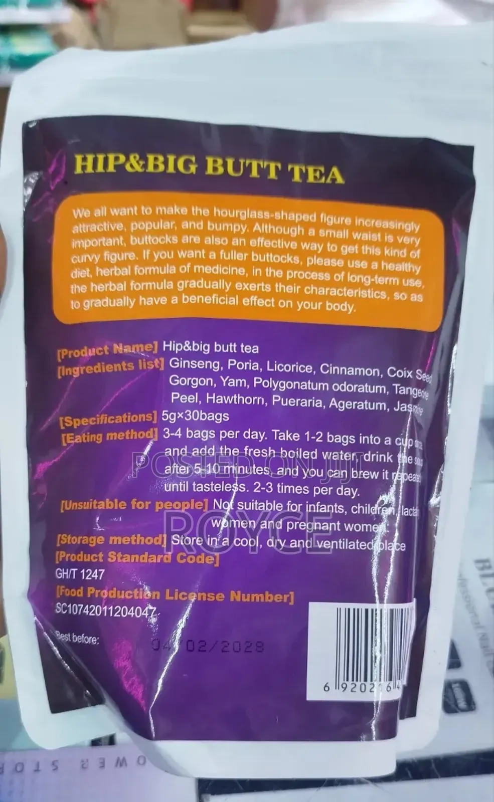 Hips Big Butt Tea