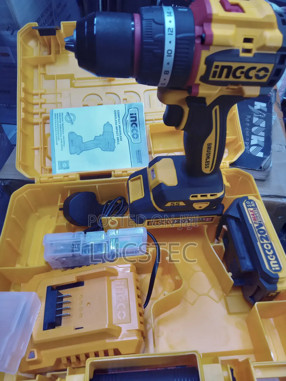 20v Ingco Compact Cordless Brushless Impact Drill