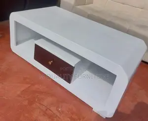 White Classy Designed Coffee Table With a Drawer