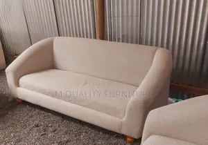 Cream 3 Seater Modern Couch