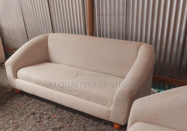 Cream 3 Seater Modern Couch