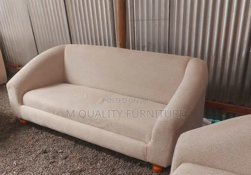 Cream 3 Seater Modern Couch